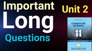 Computer Class 11 Unit 2 New Book | Important questions of unit 2 For Final Exams preparation 2026