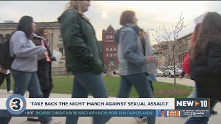 Students take part in 'Take Back the Night' march for Sexual Assault Awareness Month