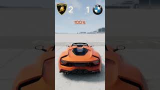 The car that SURVIVES wins Lamborghini vs BMW #crash #simulation #carshorts