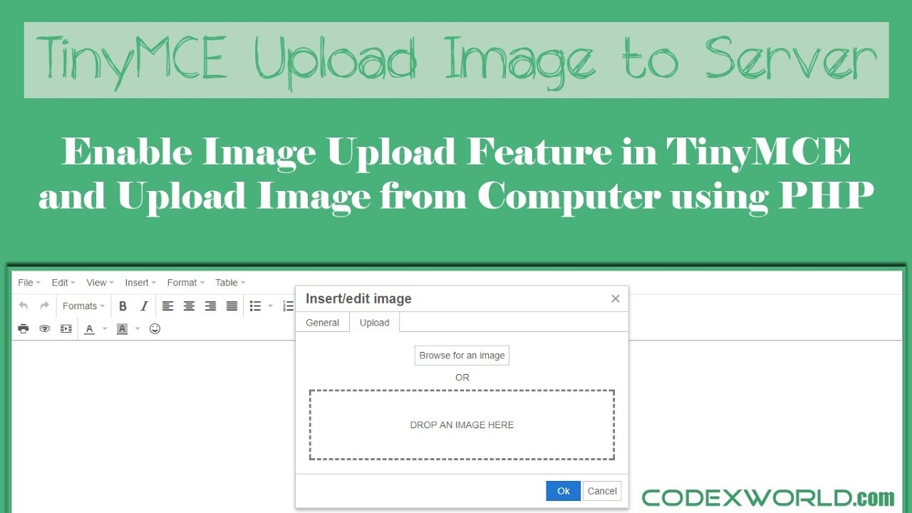 How To Upload Image In TinyMCE Editor Using PHP YouTube How To Upload Image In TinyMCE Editor Using PHP YouTube