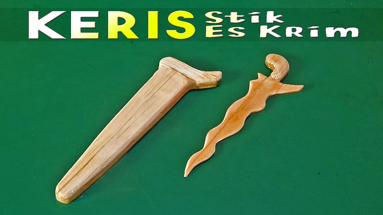 Cara membuat Keris dari Stik Es Krim