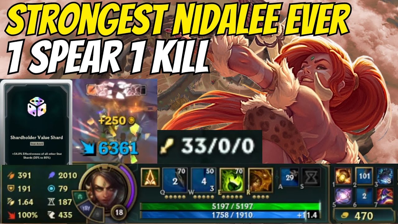 🐾 Сильнейшая Нидали, которую вы когда-либо видели | Копья наносят 8500 урона + Идеальная игра 33/...