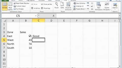 if-function in Excel 2010