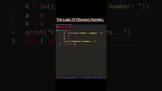 Python Fibonacci Program Explained Step-by-Step 💻🔥 #coding #python #techshorts #fibonacci