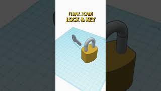 [1DAY_1CAD] LOCK & KEY #shorts #tinkercad #project