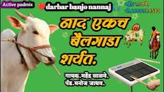 नाद एकच फक्त बैलगाडा शर्यत 💥 darbar banjo nannaj 🥁 Active padmix song 🎧