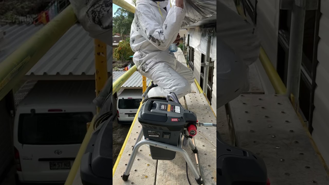 Painting with The Ozito Airless Paint Sprayer YouTube