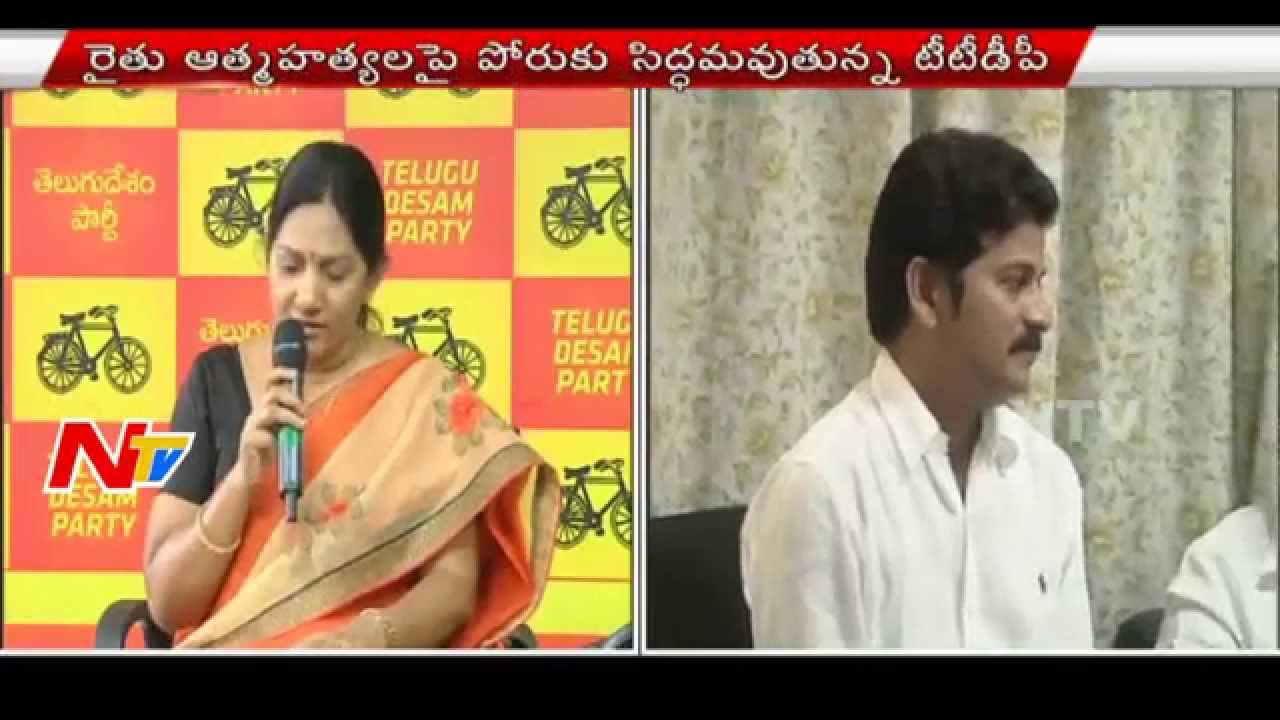 TTDP Leaders Protests against TRS Government over Farmers Suicides in Telangana