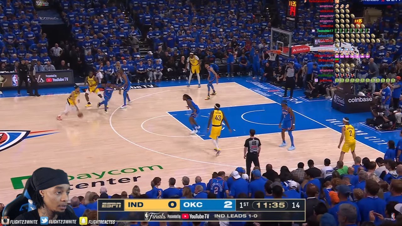 FlightReacts To #4 PACERS at #1 THUNDER | NBA FINALS GAME 2 HIGHLIGHTS | June 8, 2025!