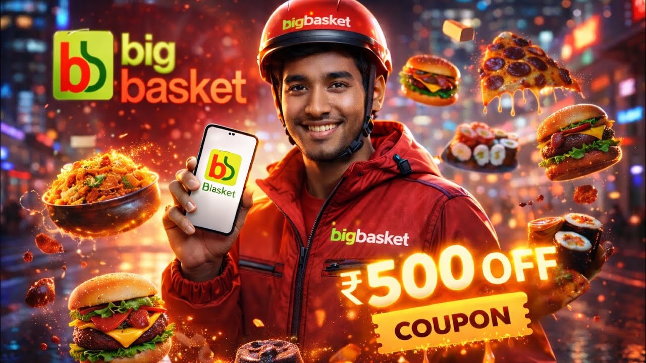 BigBasket Coupon Code Today | Get ₹100–₹600 OFF BigBasket Promo Codes 2026 | BigBasket Offers