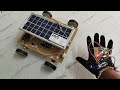 Solar powered Gesture control Robot in Military base with Human detection - PIR Sensor & Auto mode