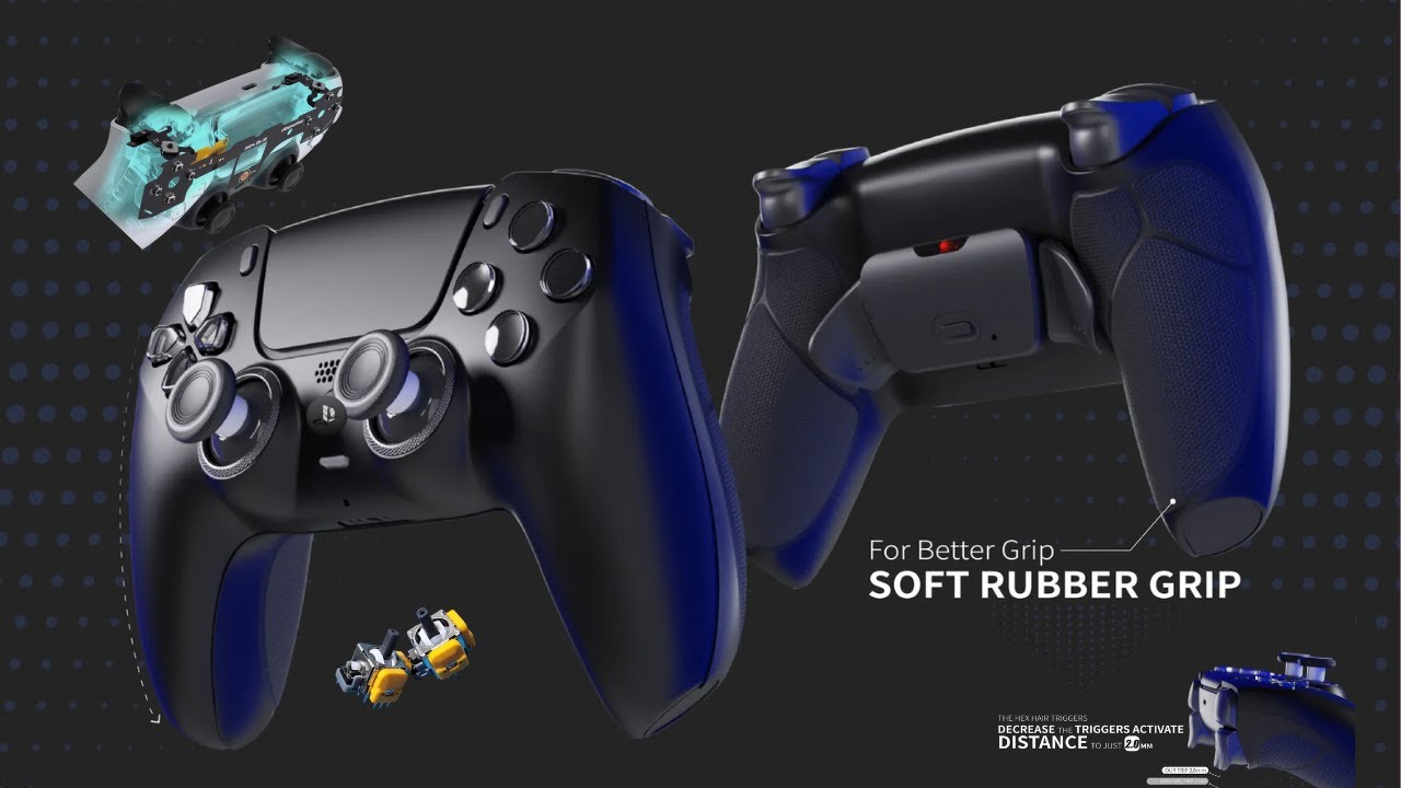 KIT EXTREMERATE DE 2  PADDLES COM TRIGGER STOP CLICK DE MOUSE E ANALÓGICOS HALL EFFECT V6