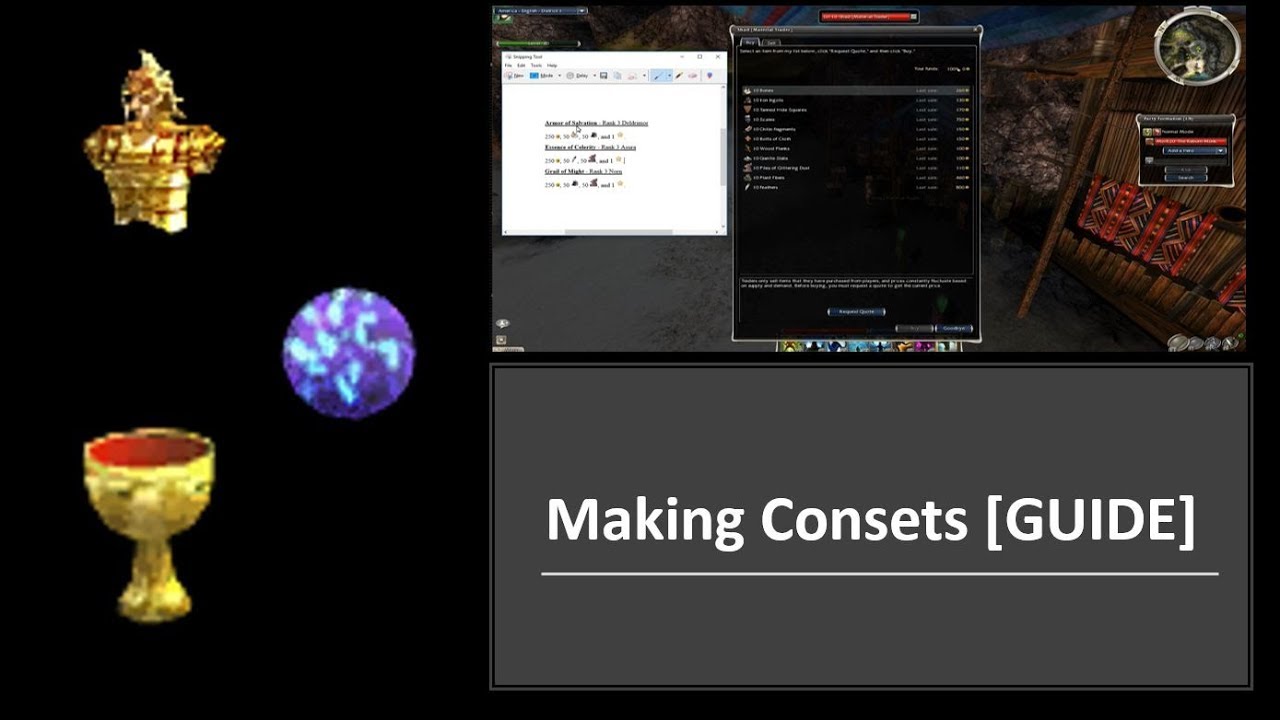 Guild Wars CONSETS [GUIDE] FLIP MONEY MAKER!