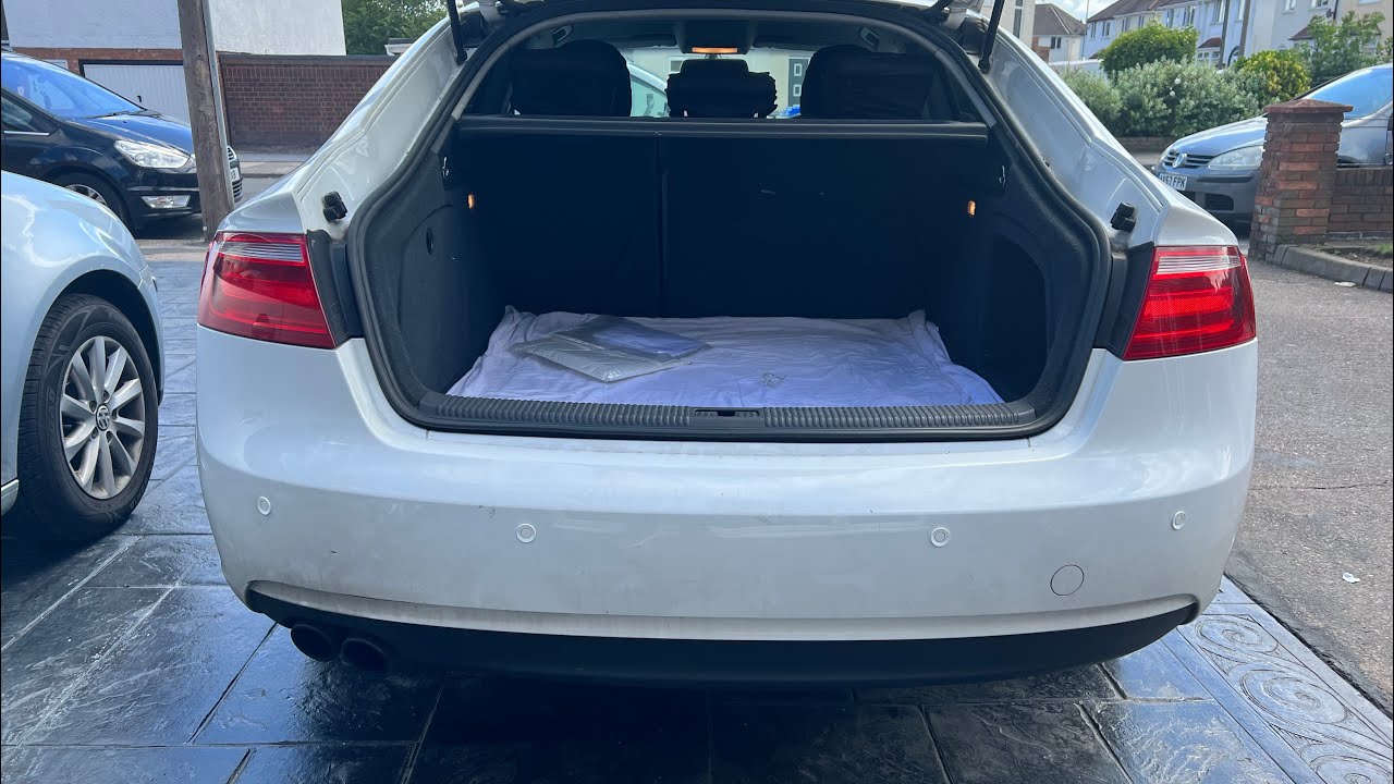 Audi A5 2014 UK plate install Rear Parking Sensor White Colour