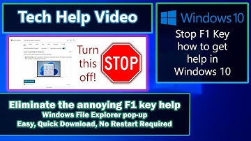 Stop F1 Popup Disable How to get help in Windows 10 File Explorer Tweak Fix Registry