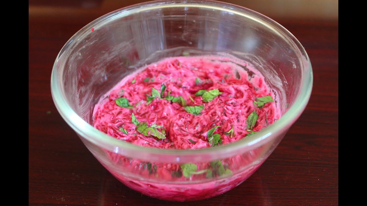 Beetroot, Yogurt & Mint Salad - Mast Va Laboo | Persian Salad | Healthy ...