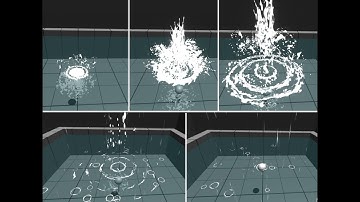 unity toon water explosion vfx pack （Interact with ambient lighting）zelda style