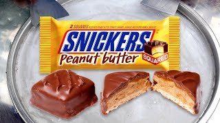 ICE CREAM ROLLS | Snickers Peanut Butter SQUARED