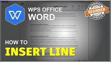 WPS Office Word How To Insert A Line Tutorial