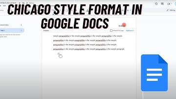 Chicago Style Format in Google Docs