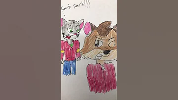 Woof Woof Bark Bark meme - Wiley VS Tom #talkingtom #funny #wileywolf #shorts #art