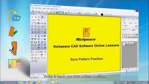 Richpeace CAD Software Online Lessons -Tip of the day-Save pattern position (V10)