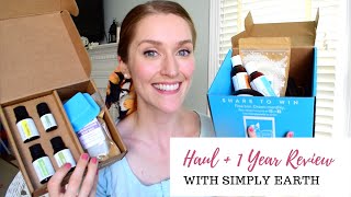 Essential Oils Haul! | One Year With Simply Earth Overview | September Box Review