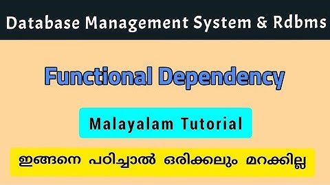 Functional dependency|Dbms|malayalam|calicut_university|bca/bsc_cs fourth semester
