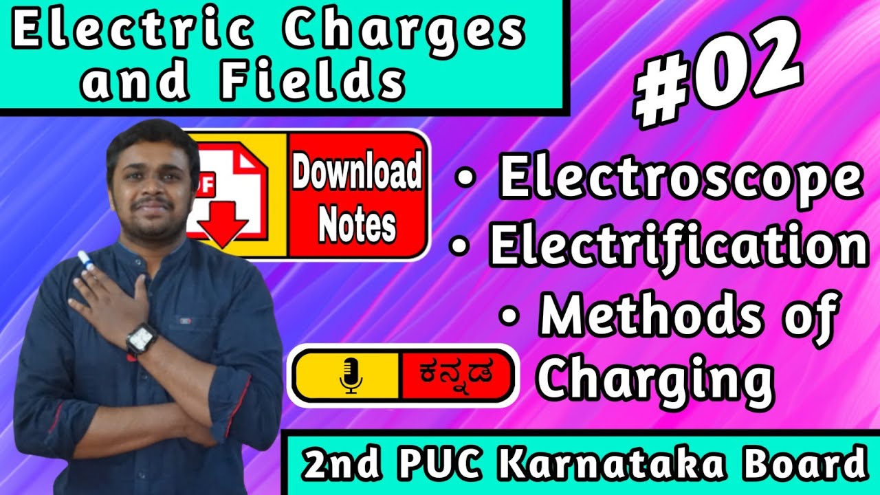 2nd PUC Physics 1st chapter in Kannada | Gold Leaf Electroscope | Electrification | Karnataka board