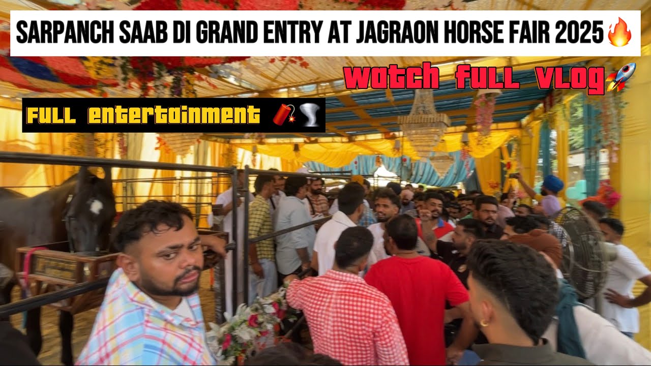 Jagraon horse fair 2025 grand entry of sarpanch saab breeding by taari leela and top horses at fair🔥