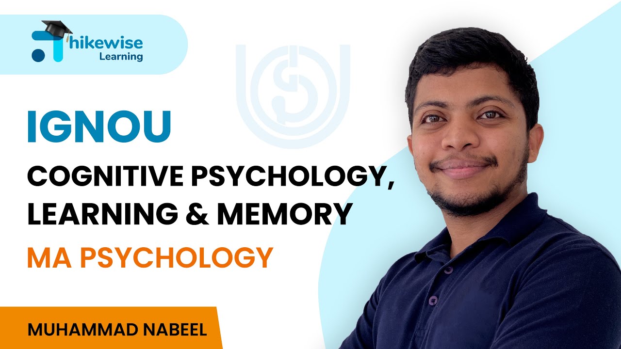 Cognitive Psychology, Learning and Memory | MA Psychology | MAPCH | Learnwise | IGNOU Malayalam