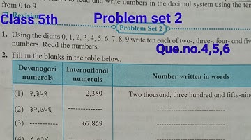 Problem set 2 class 5th maths | Number work