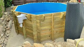 Réalisation d’une piscine en bois semi-enterrée