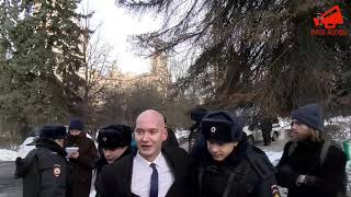 Задержания студентов на сходе у МГУ в Москве