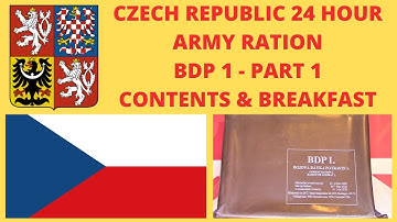 CZECH REPUBLIC ARMY - 24 HOUR RATION - BDP1 CONTENTS & BREAKFAST TASTE / TEST REVIEW