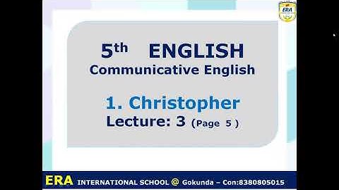 5th communicative English lesson -1 Christopher lecture-3 page -5