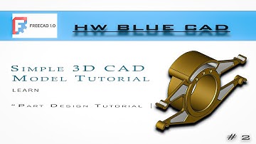 FreeCAD Tutorial: How to make a Simple 3d cad model || By Rahul #freecad #cad #3dmodeling #design