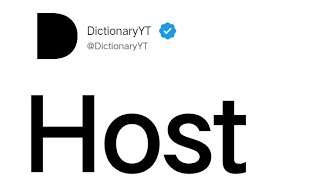Host Meaning in English