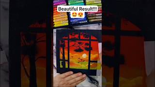 Wait for the END!!!😍🤩💖 | This Window Painting Creates Pure Magic! 🪟🌅✨#shorts #shortsyoutube #art