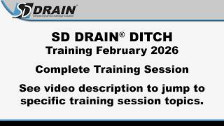 SD Drain Ditch Training 2026