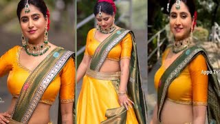 Anchor Varshini hot photoshoot in half saree ?Telugu anchors hot tv celebrities