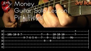 Money Guitar Solo Lesson - Pink Floyd (with tabs) chords