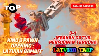 Top 9+1 Chess trap LATVIAN GAMBIT | KING'S PAWN OPENING | Chess analysis
