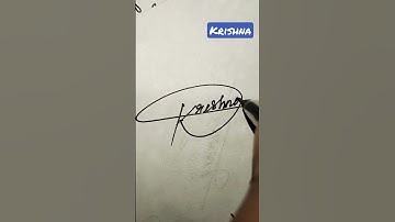 Krishna Name Signature Style ✍️ | Learn Simple Signature Design | #youtubeshorts #youtube #shorts