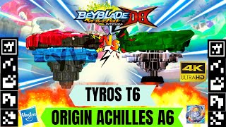 TYROS T6 | ORIGIN ACHILLES A6 | BEYBLADE BURST APP | GAMEPLAY | 4K ULTRA HD