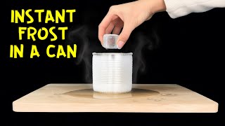 The Ice & Salt Experiment | How to Make Frost in Minutes? Watch This Can Freeze to Wood!