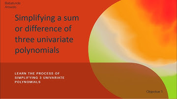 Simplifying a sum or difference of three univariate polynomials