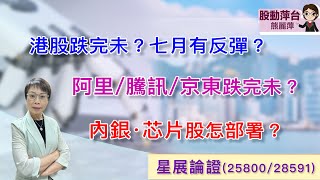 熊麗萍—股動萍台:港股跌完未?七月有反彈?阿里/騰訊/京東跌完未?內銀/芯片股點部署