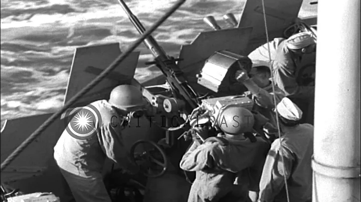 Gun crews fire USS Colorado's 20mm and 40mm antiai...