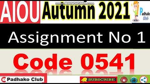 ⏩ AIOU Code 0541 Solved Assignment No.1 Autumn 2021 || Level: MSc Pakistan  studies